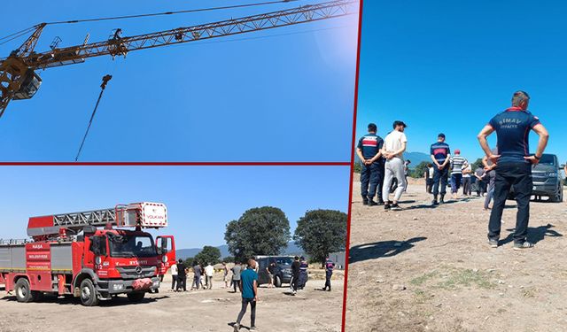 Kütahya Simav'da TOKİ işçileri ödenmeyen alacakları için eylem gerçekleştirdi