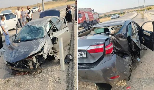 Kütahya’da kontrolden çıkan otomobil takla attı, 2 yaralı