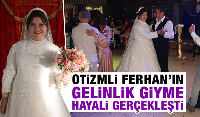 Kütahya'da otizmli genç kız için temsili düğün yapıldı