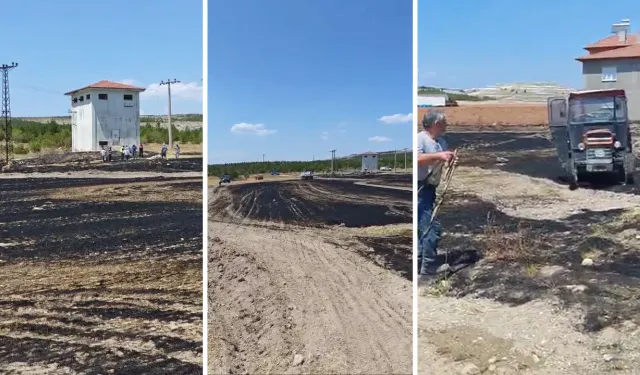Kütahya'da trafoda çıkan yangın ormanı yakıyordu