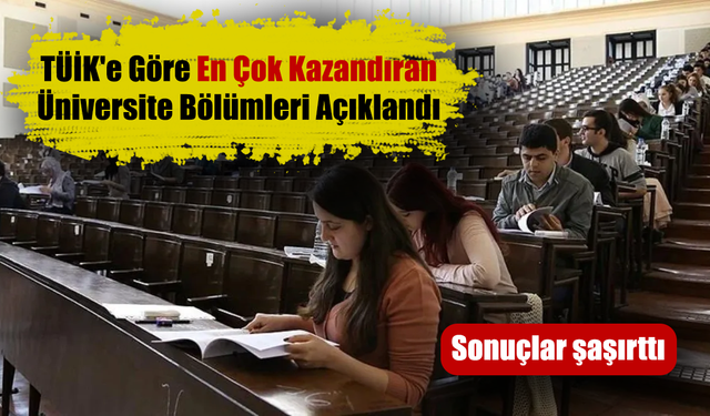 TÜİK'e göre en çok kazandıran üniversite bölümleri açıklandı
