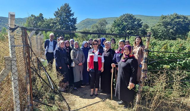Kadın çiftçiler Aslanapa’da teknik geziye katıldı