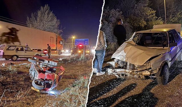 Kütahya'da dört aracın karıştığı kazada 1 kişi yaralandı