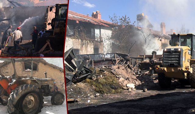 Kütahya'da yangın çıkan otomobil köyde evleri yaktı