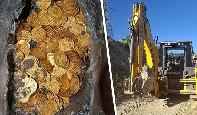 Kütahya’da iş makinesi ile define arıyorlardı, yakalandılar