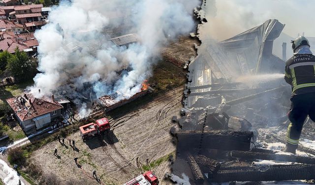 Kütahya'da odunlukta çıkan yangın eve ve traktöre sıçradı