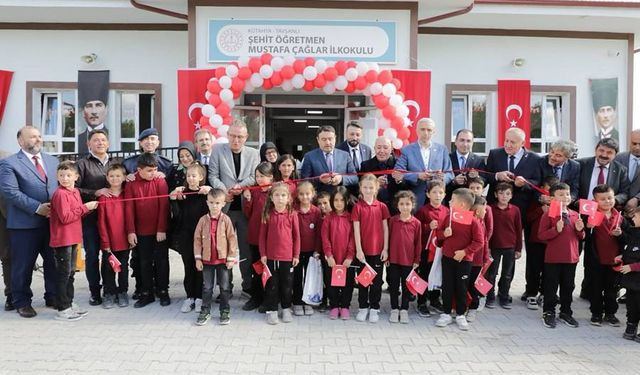 Tavşanlı Kayaarası Köyü’nde Şehit Öğretmen Mustafa Çağlar İlkokulu açıldı