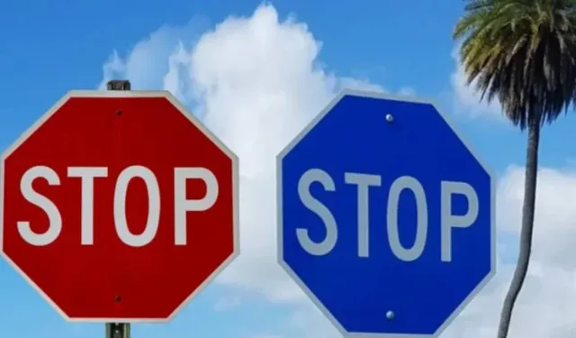 Her yerde kırmızı olan dur levhası bu şehirde mavi: İşte anlamı