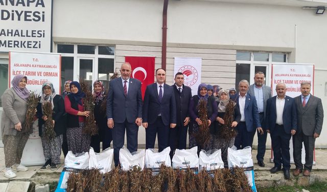 Kütahya Aslanapa’da geleceğe nefes için fidan dağıtıldı