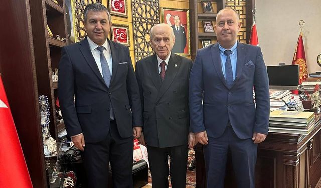 Kütahya Gediz heyetinden Genel Başkan Bahçeli’ye ziyaret
