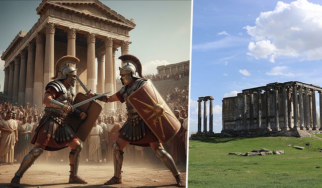 Kütahya’da Aizanoi’li gladyatörler stadyumda dövüşüyordu