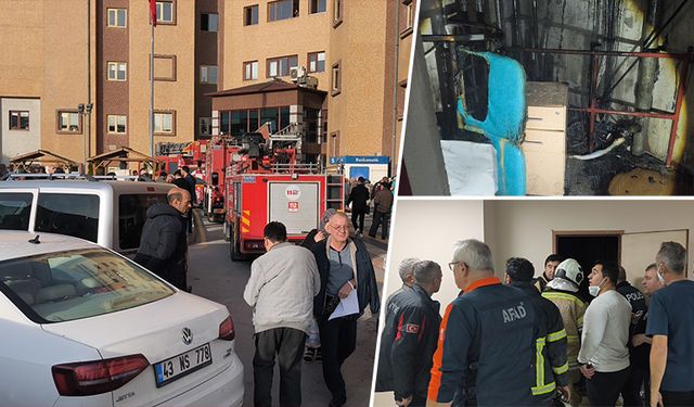 Kütahya'da hastanede çıkan yangın paniğe neden oldu