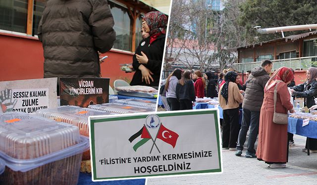 Kütahya’da öğrenciler “Gazze için” kermeste buluştu