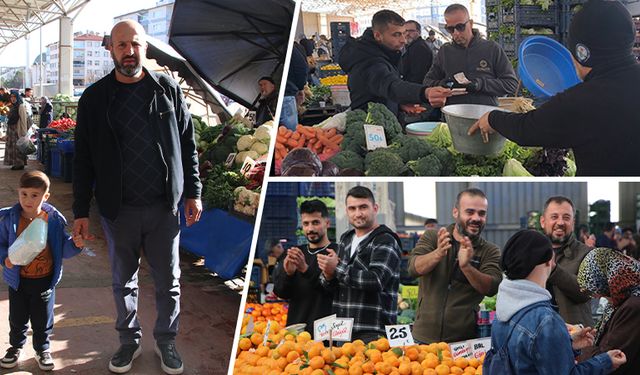 Kütahya’da pazarcı esnafından Metehan’a destek