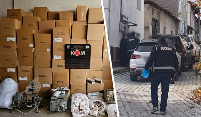 Kütahya’da yüzbinlerce makaron ele geçirildi