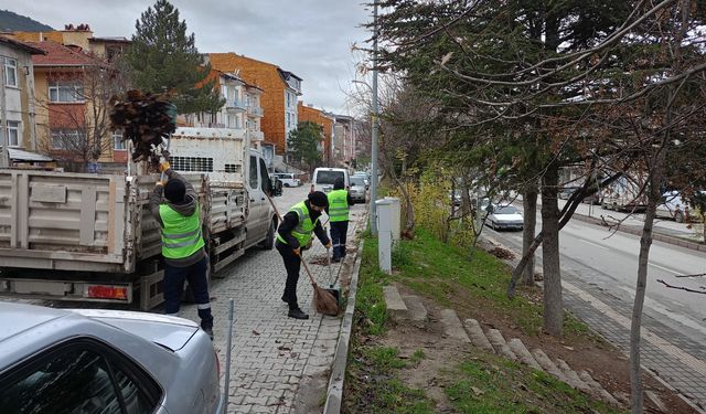 Kütahya’da yaprak ve mıntıka temizlikleri sürüyor