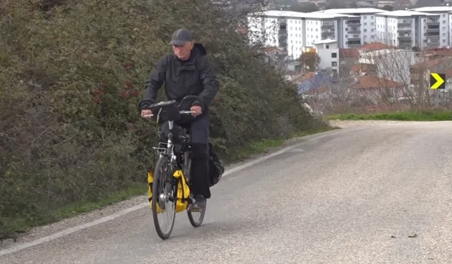 Balıkesirli Fahrettin Şener bisikletle umre yaptı