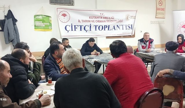 Kütahya Ağızören ve Alayunt’ta çiftçi toplantısı