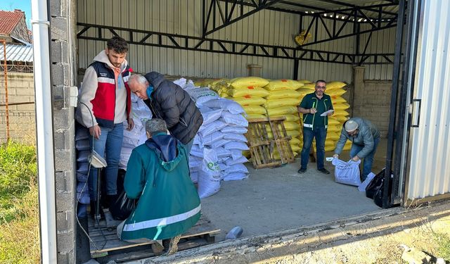 Kütahya Tavşanlı’da üreticiye yem bezelyesi tohumu desteği