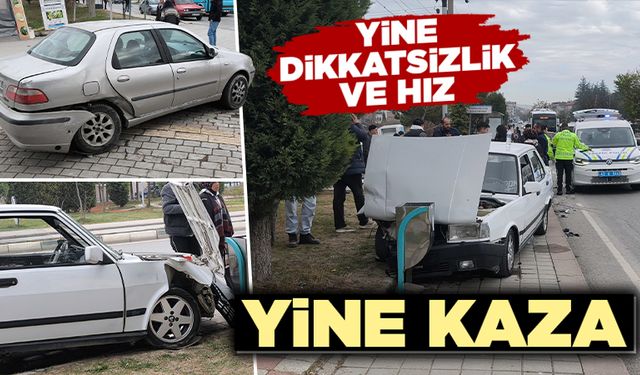 Kütahya’da dikkatsizlik ve hız kazaya neden oldu