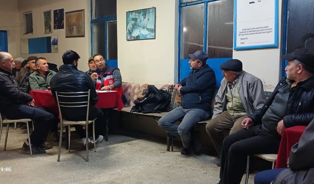 Kütahya'da Merkez köylerde çiftçi toplantıları başladı