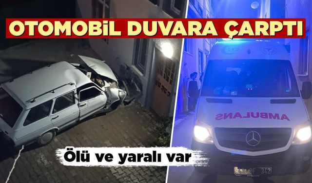Kütahya’da otomobil evin duvarına çarptı: 1 ölü