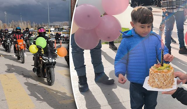 Kütahya’da Riders 43’ten, küçük Metehan’a moral ziyareti