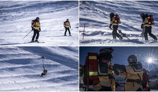 Palandöken’de kayaklı 112 sağlık ekibi göreve başladı