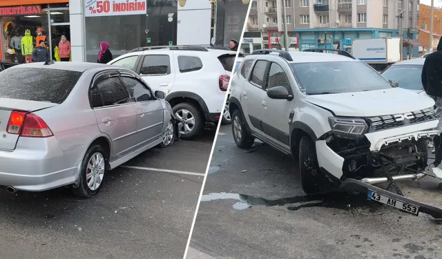 Kütahya’da satışını vereceği otomobille kaza yaptı