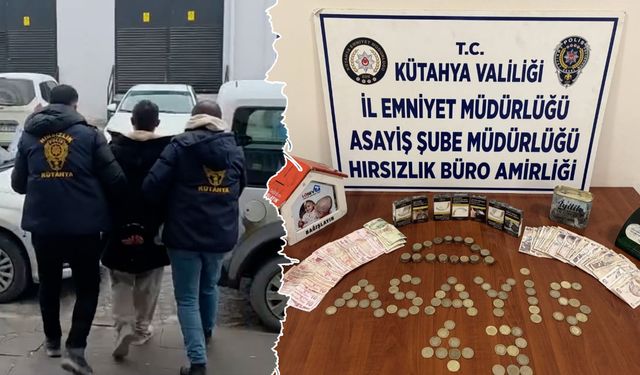 Kütahya’da vicdan yoksunu hırsız yakalandı
