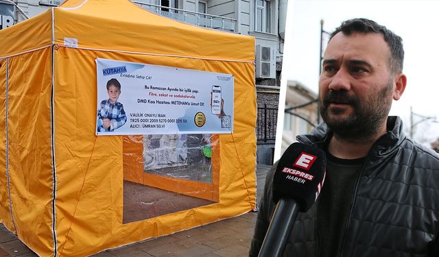 Kütahyalı Metehan için yardım çadırı