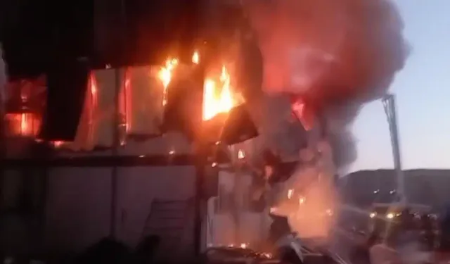 Manisa’da konteyner yatakhanede çıkan yangın söndürüldü