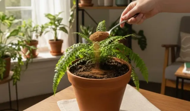 Toprağa bir kaşık dökün sinekler saksıya yaklaşmıyor