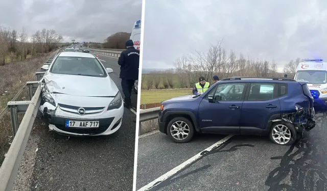 Kütahya'da ciple otomobil çarpıştı, yaralılar var