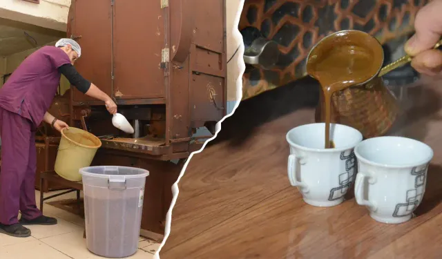 Kütahya'da dede mirası makine ile dibek kahvesi üretiyor