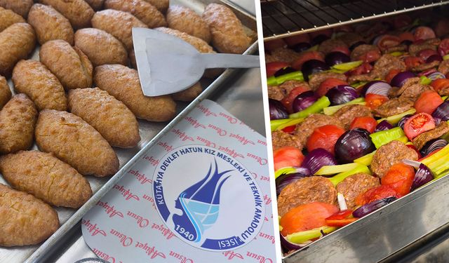 Kütahya'da lise öğrencilerinin pişirdiği yemekler, iftar sofralarında