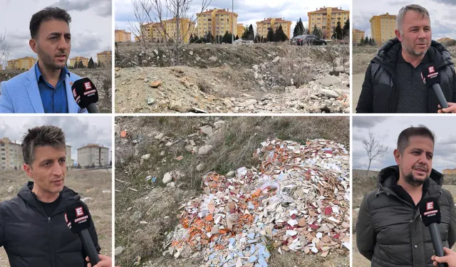 Kütahya'da mahalle sakinleri molozlardan dertli