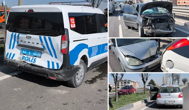 Kütahya’da 5 araç birbirine girdi