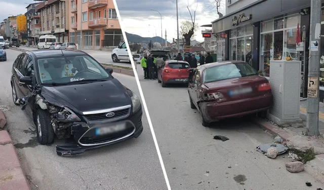 Kütahya'da alkollü sürücü iki araca çarptı