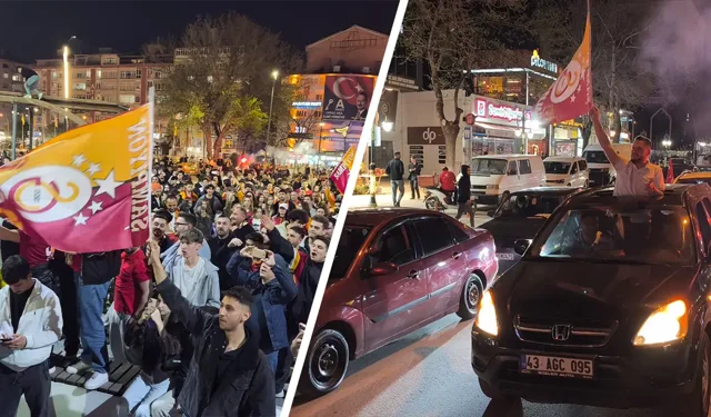 Kütahya’da Galatasaray taraftarı derbi zaferini kutladı
