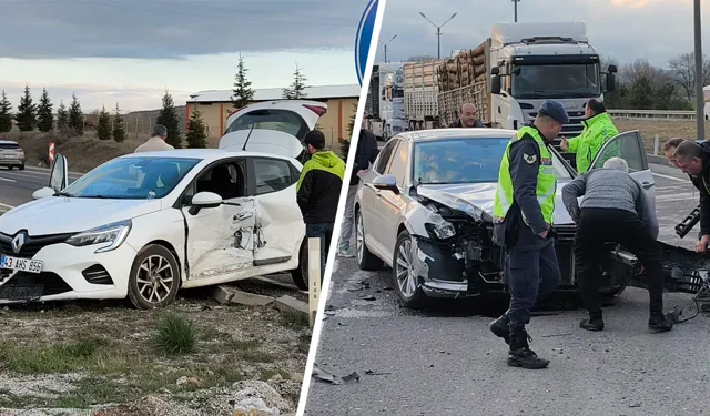 Kütahya’da iki otomobil kavşakta çarpıştı, 2 yaralı