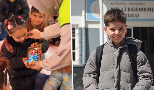 Kütahya’da küçük Hamza’dan Gazzeli çocuklara hediye