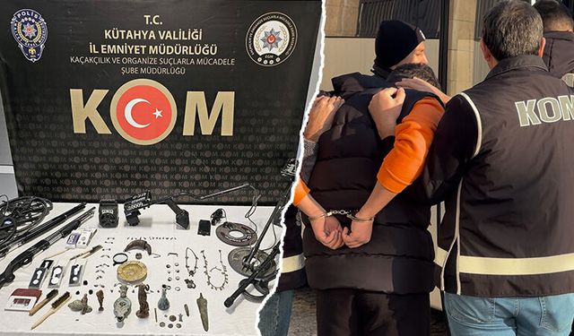 Kütahya'da tarihi eser kaçakçılığı operasyonu
