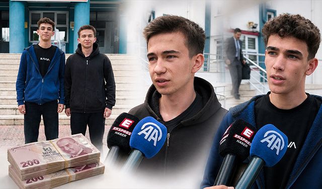Kütahya’da lise öğrencileri bulduğu parayı polise teslim etti