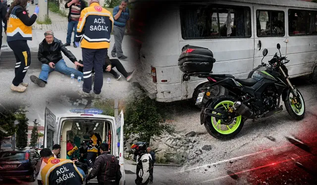Kütahya’da minibüs ile motosiklet çarpıştı, 2 yaralı