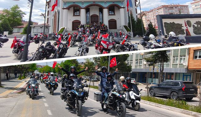Kütahya’da motosiklet tutkunları 19 Mayıs kortejinde buluştu