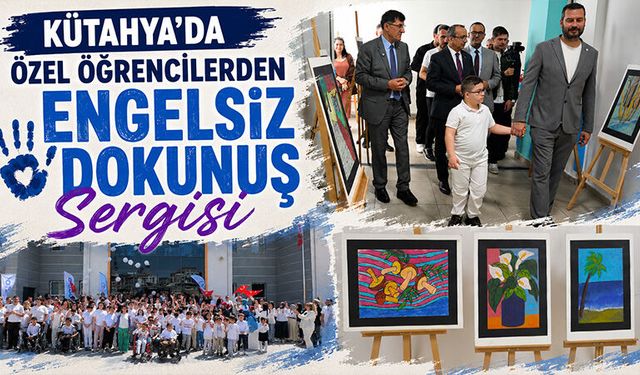 Kütahya’da özel öğrenciler resim yeteneklerini sergiledi