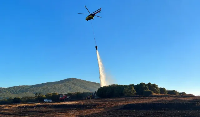 Kütahya Altıntaş Ovası'nda dekarlarca arazi kül oldu