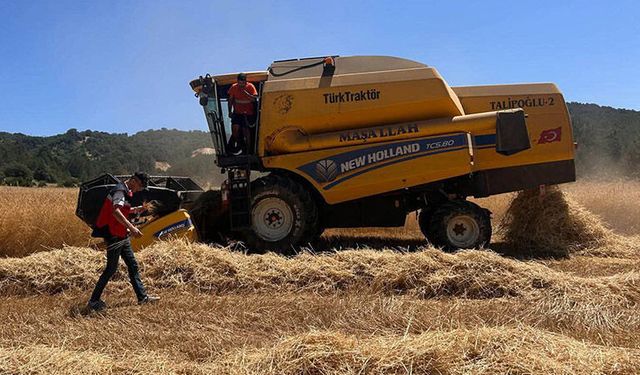 Kütahya'da biçerdöver hasat kontrolleri ilçelerde aralıksız sürüyor