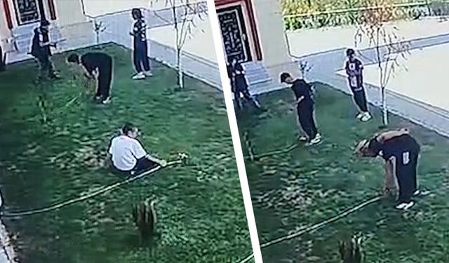 Kütahya’da bir grup genç, caminin sulama fıskiyelerini kırdı